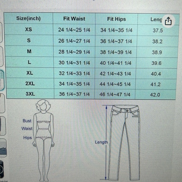 women’s cropped paper bag waist pants with pockets NWOT - Picture 4 of 7